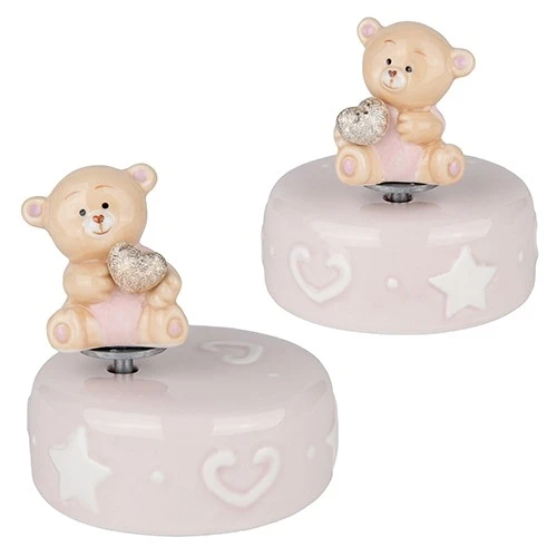 BOMBONIERA PELUCHE ORSO CARILLON ROSA DM8H9S/2 2/48