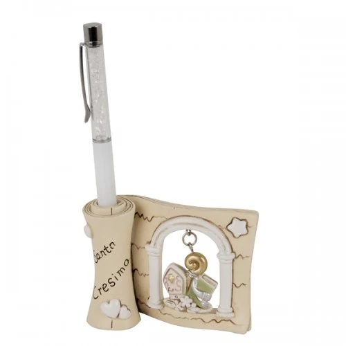 BOMBONIERA - PENNA ICONA CRESIMA CM.10 H.17