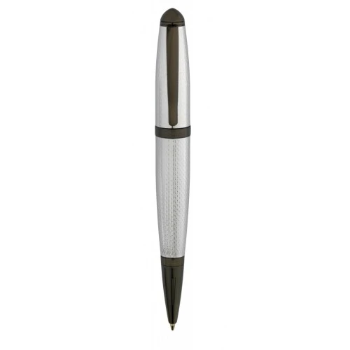 PENNA SFERA CON MEMORIA USB 16 GB CROMATA CON FINITURE NERE