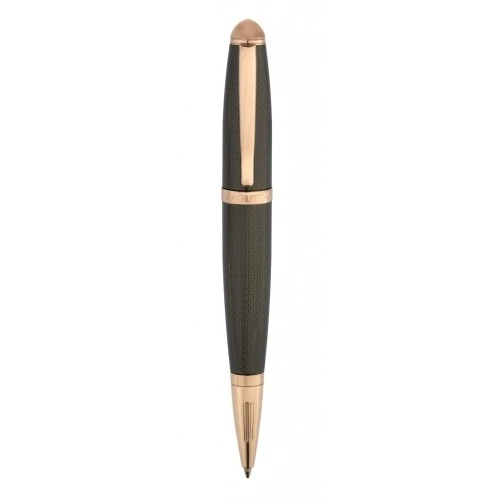 PENNA SFERA CON MEMORIA USB 16 GB NERA CON FINITURE ORO ROSA