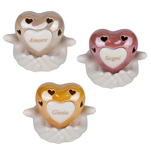 BOMBONIERA PENSIERO MANI LED CM.10X9