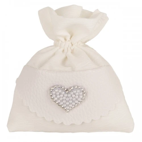SACCHETTINO CONFETTI PERLE BAG CM.10X12 CUORE 