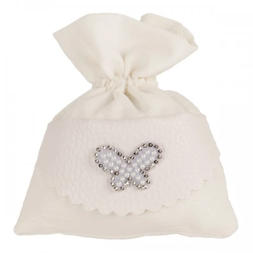 SACCHETTINO CONFETTI PERLE BAG CM.10X12 FARFALLA 
