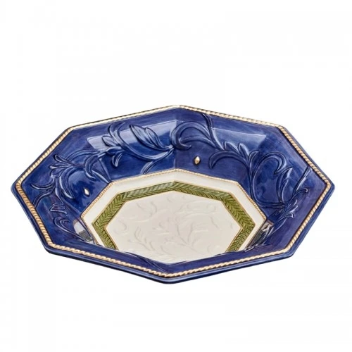 PORTA CIOCCOLATTINI NATALIZIO CERAMICA BLU