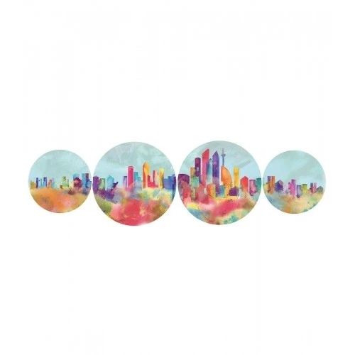 Piatti Decorativi Da Parete Seattle - Set 4 pz