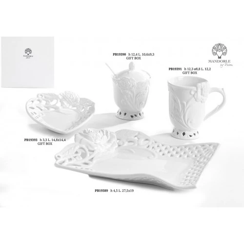 PIATTINO CUORE ROSE 14.8 CM. CERAMICA