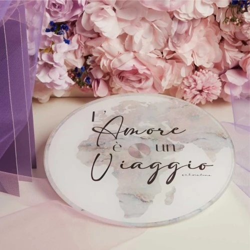 PIATTO GIREVOLE MONDO collezione Claraluna 2026 cm. 25x0,4