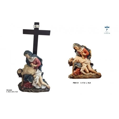 PIETA'/CROCE 50.2 CM. RESINA