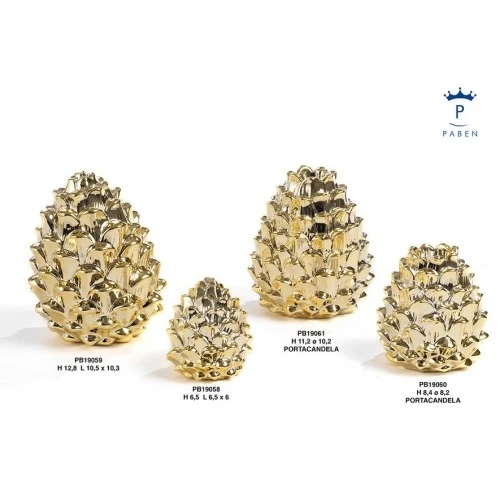 PIGNA 12.8 CM. PORCELLANA ORO