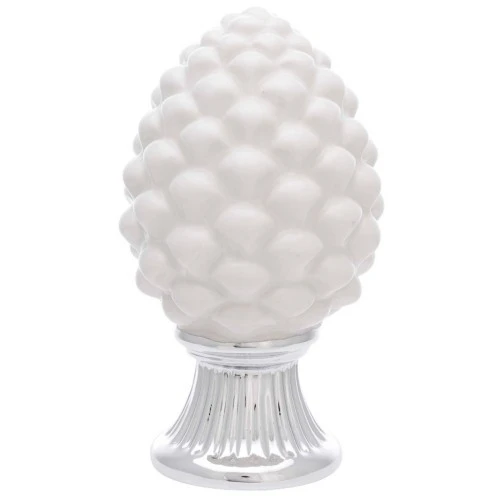 PIGNA BIANCA CON BASE ARGENTO H. 10