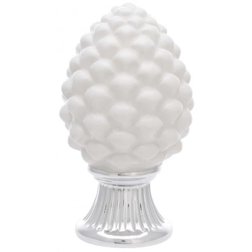 PIGNA BIANCA CON BASE ARGENTO H. 15