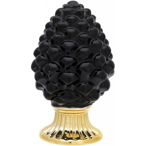 PIGNA NERA CON BASE ORO H. 25