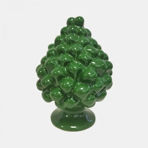 PIGNA SICILIANA IN CERAMICA VERDE CM.12