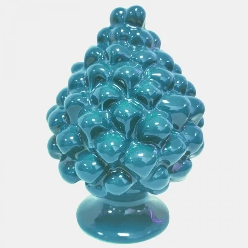 PIGNA SICILIANA IN CERAMICA BLU cm.30