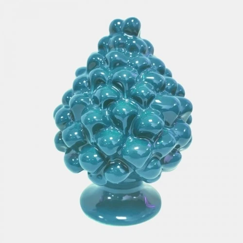 PIGNA SICILIANA IN CERAMICA BLU cm.20