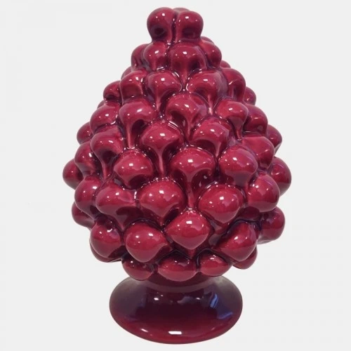 PIGNA SICILIANA IN CERAMICA BORDEAUX CM.30