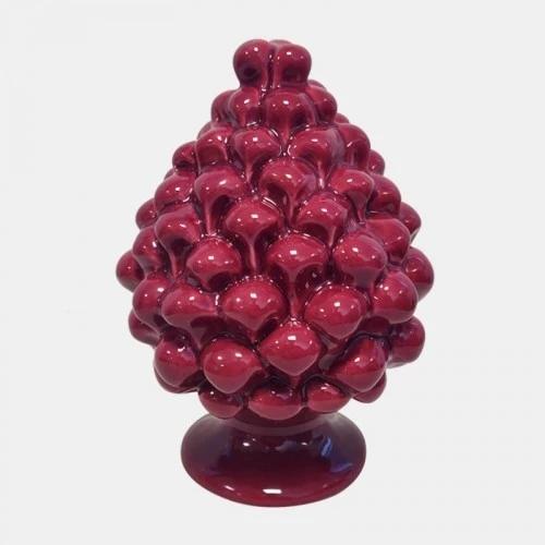 PIGNA SICILIANA IN CERAMICA BORDEAUX CM.20