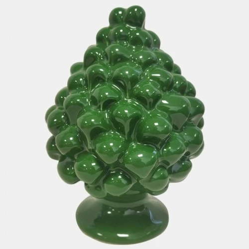 PIGNA SICILIANA IN CERAMICA VERDE cm.30