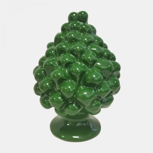 PIGNA SICILIANA IN CERAMICA VERDE cm.20