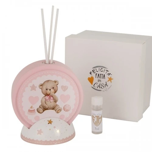 BOMBONIERA - DIFFUSUSORE BABY ROSA H.11 CON BOX