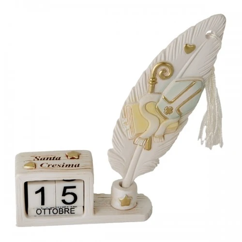 BOMBONIERA - PLUME CALENDARIO CRESIMA H.12 