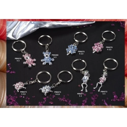 PORTACHIAVI QUADRIFOGLIO ROSA