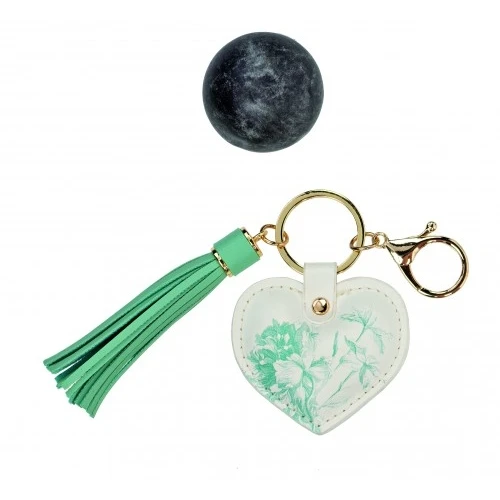 PORTACHIAVI TOILE CUORE EUCALIPTO C/BUSTA