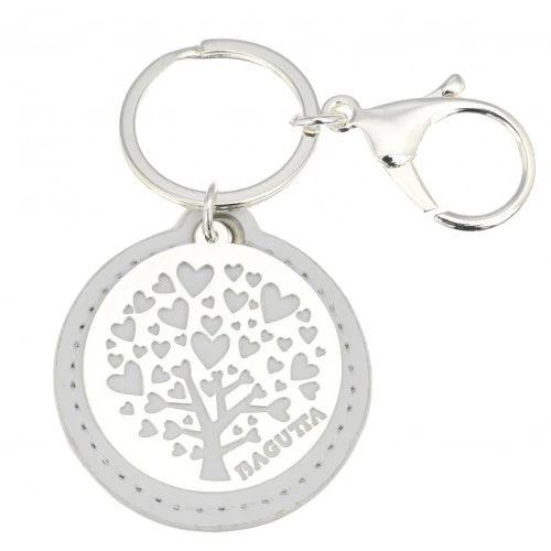 PORTACHIAVI ALBERO DELLA VITA CUORI - BIANCO
