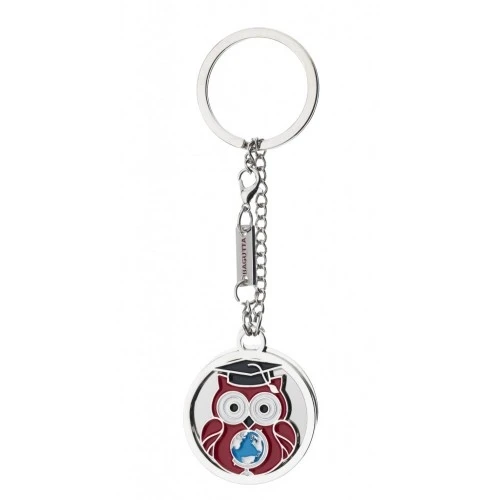 PORTACHIAVI CATENELLA E GUFO LAUREA cm 11,5