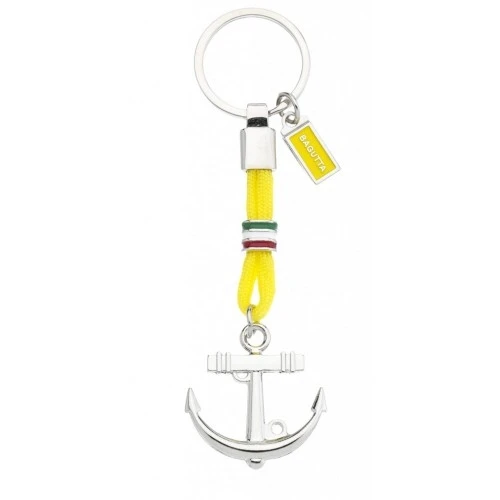 PORTACHIAVI CON ANCORA E CORDONE GIALLO cm 11
