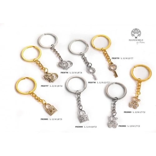 PORTACHIAVI CON LUCCHETTO ARGENTO 1.8 CM. METALLO 