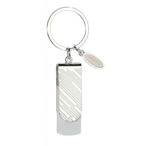 PORTACHIAVI CON MEMORIA USB 16GB BIANCO