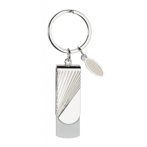 PORTACHIAVI CON MEMORIA USB 16GB BIANCO