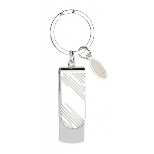 PORTACHIAVI CON MEMORIA USB 16GB BIANCO