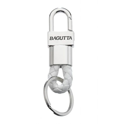 PORTACHIAVI CON MOSCHETTONE CORDONE BIANCO cm 9,5