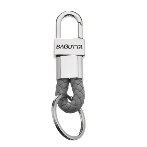 PORTACHIAVI CON MOSCHETTONE CORDONE GRIGIO cm 9,5