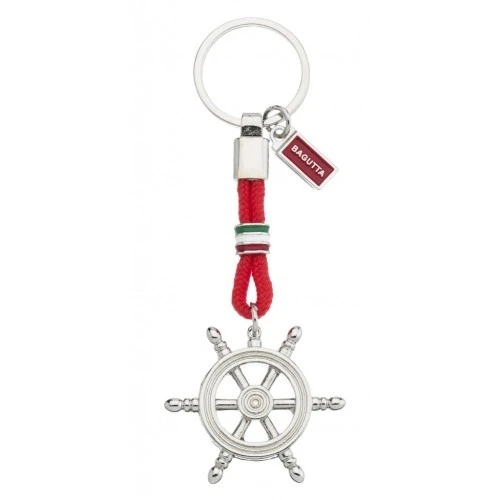 PORTACHIAVI CON TIMONE E CORDONE ROSSO cm 11