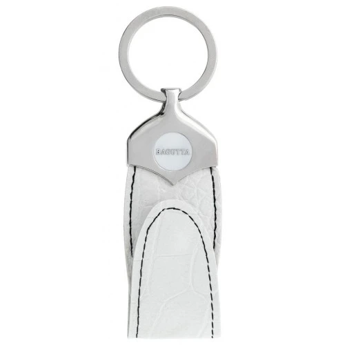 PORTACHIAVI IN PELLE CON MEMORIA USB 16GB BIANCO
