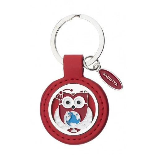 PORTACHIAVI ROSSO E GUFO LAUREA cm 7,5