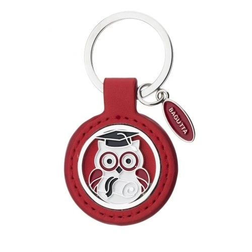 PORTACHIAVI ROSSO E GUFO LAUREA cm 7,5