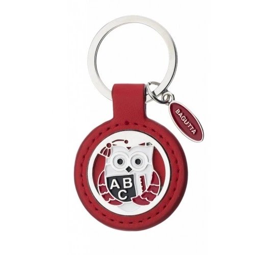 PORTACHIAVI ROSSO E GUFO LAUREA cm 7,5