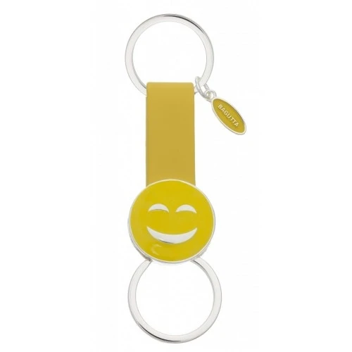 PORTACHIAVI SMILE CON NASTRINO SORRISO OCCHI CHIUSI