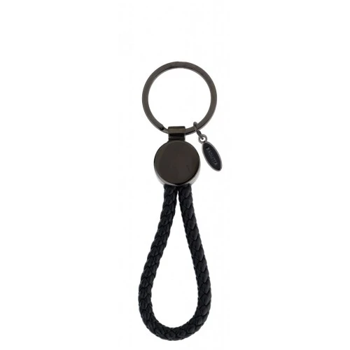 PORTACHIAVI TONDO CANNA DI FUCILE CON CORDONCINO NERO