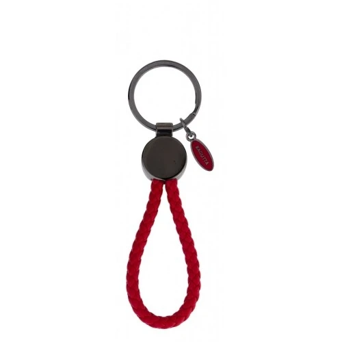 PORTACHIAVI TONDO CANNA DI FUCILE CON CORDONCINO ROSSO