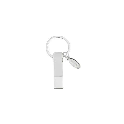 PORTACHIAVI USB 16 GB CON RIVESTIMENTO IN PELLE BIANCO