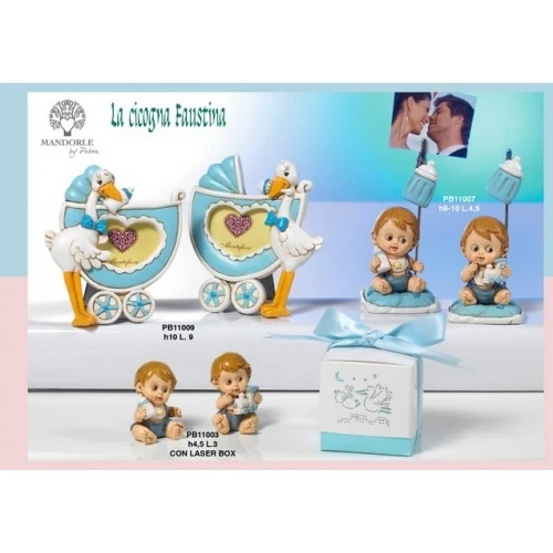 PORTAFOTO BIMBO CICOGNA 10CM. RESINA