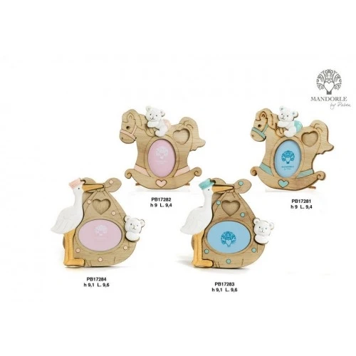 PORTAFOTO CICOGNA CELESTE 9.1 CM