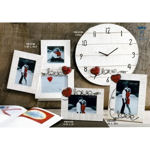 PORTAF.TR.CUORE-LOVE 32 CM.LEGNO