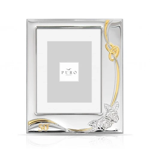 PORTAFOTO 50ESIMO ROSE 20X25