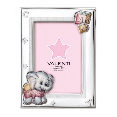 portafoto bimbo “elefantino” retro legno – 9×13 cm